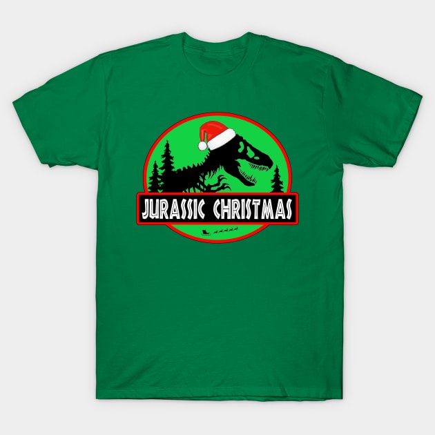 Jurassic Christmas T-Shirt by The Great Stories